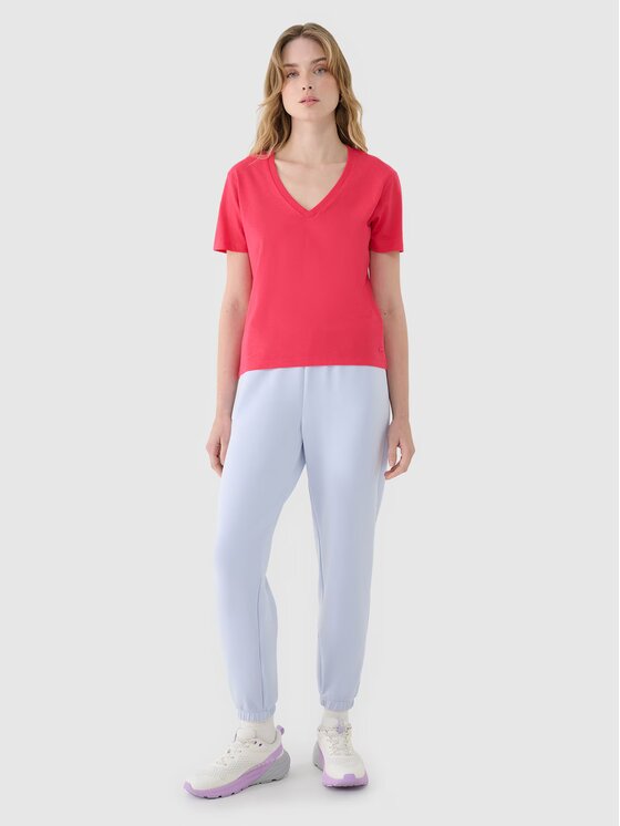 4F 4F T-Shirt 4FWSS25TTSHF1992-54S Różowy Oversize