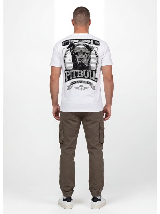 PITBULL PITBULL T-Shirt TROUBLEMAKER Biały Regular Fit