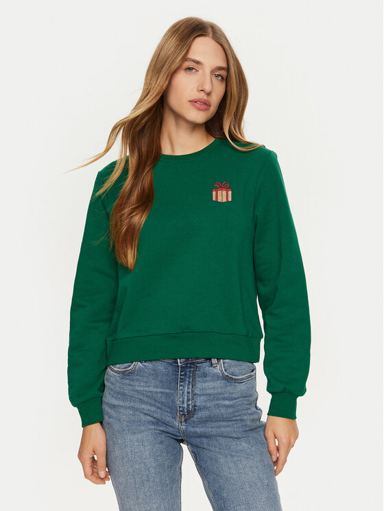 ONLY ONLY Bluză Yda Xmas 15270956 Verde Regular Fit