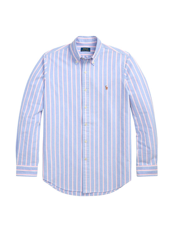 Polo Ralph Lauren Polo Ralph Lauren Риза 710928918002 Светлосин Custom Fit