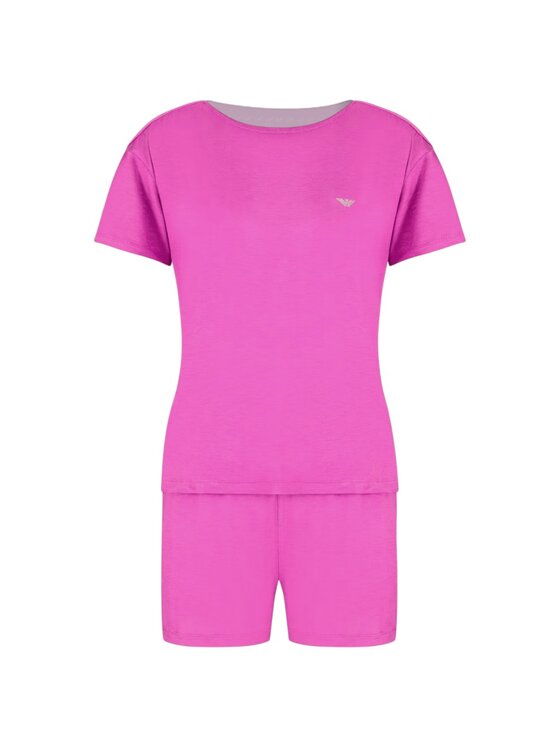 Emporio Armani Emporio Armani Pigiama pj set - Emporio Armani - viscosa logo studs Rosa Regular Fit