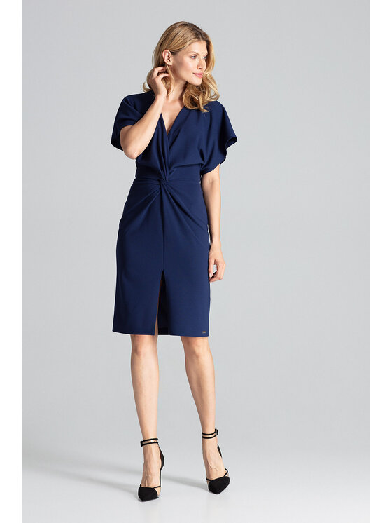 FIGL FIGL Šaty M687 Tmavomodrá Regular Fit