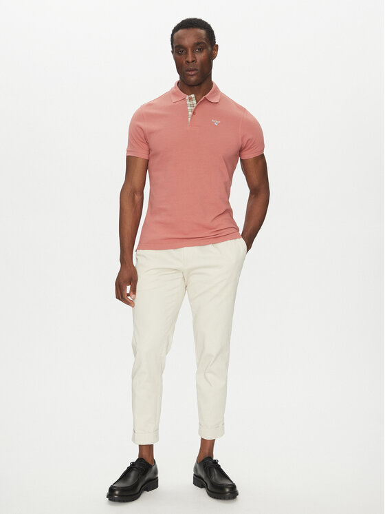 Barbour Barbour Polo Tartan MML0012PI55 Rosa Regular Fit