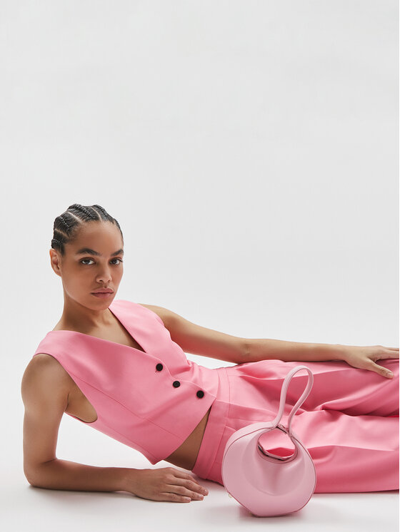 HUGO Hugo Stoffhose Helepher 50508637 Rosa Relaxed Fit