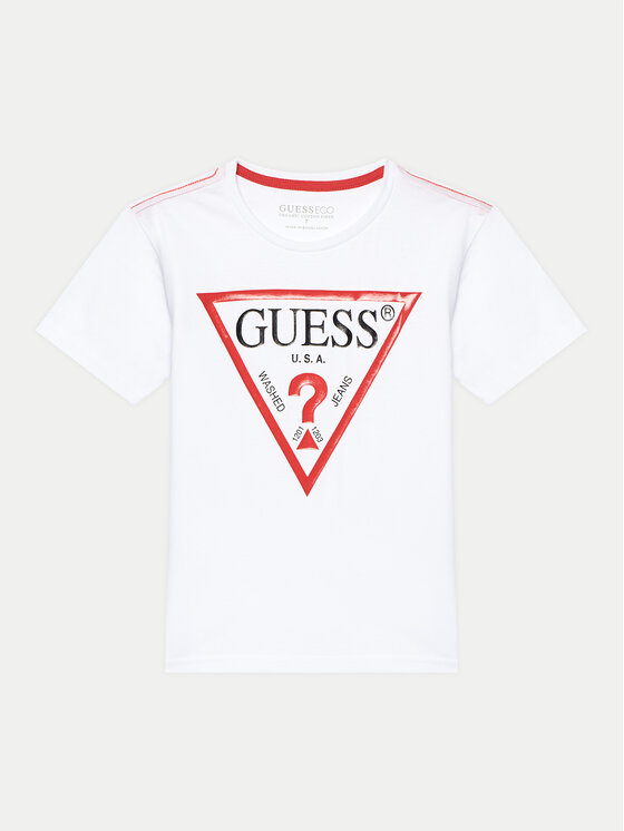 Guess T-krekls L73I55 K8HM0 Balts Regular Fit