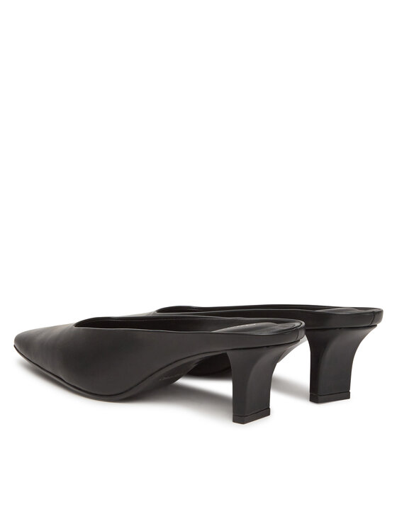 Calvin Klein Calvin Klein Šľapky Heel Mule Pump 50 - Lth HW0HW02332 Čierna