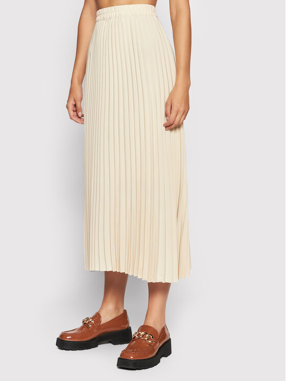 Selected Femme Selected Femme Plisuotas sijonas Alexis 16073773 Smėlio Regular Fit