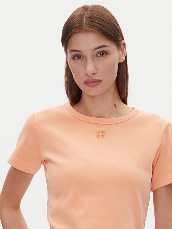 HUGO HUGO T-Shirt Deloris 50512002 Oranžová Regular Fit