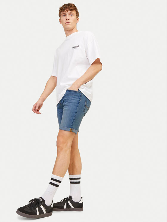 Jack&Jones Jack&Jones Jeans kratke hlače Jjirick 12250488 Modra Regular Fit