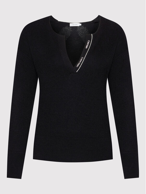 Calvin Klein Calvin Klein Sweter Ess K20K203830 Czarny Regular Fit