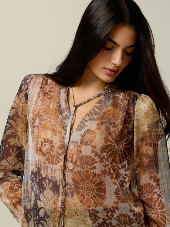 Oltre Oltre Blusa 2169J000971N0R2 Crema Regular Fit
