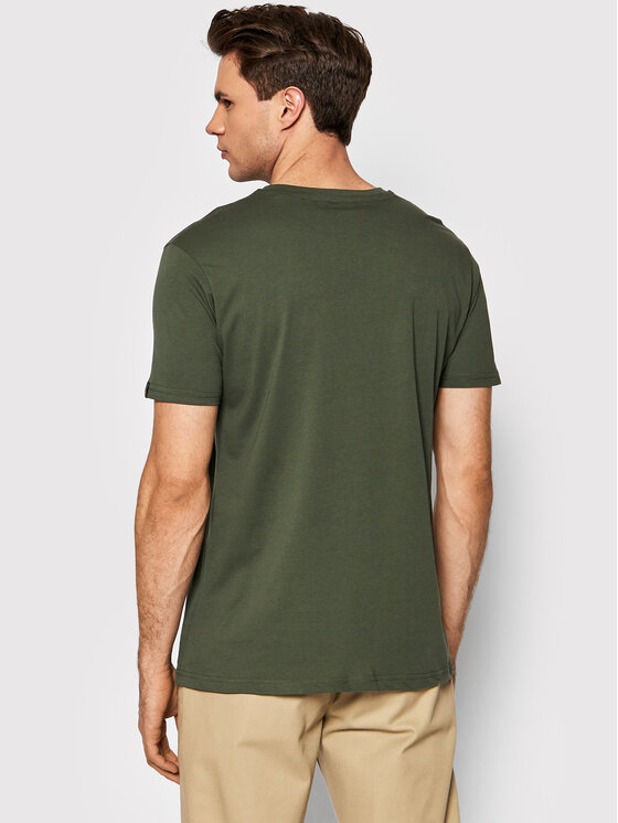 Alpha Industries Alpha Industries T-Shirt Alpha Label 118502 Zelená Regular Fit
