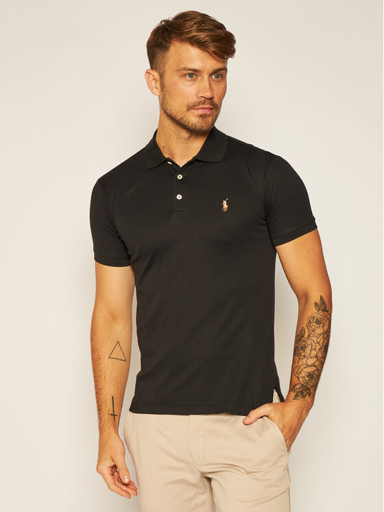 Polo Ralph Lauren Polo Ssl-Knt 710685514002 Melns Slim Fit