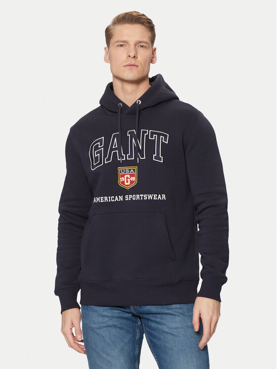 Gant Mikina 2044004 Tmavomodrá Regular Fit