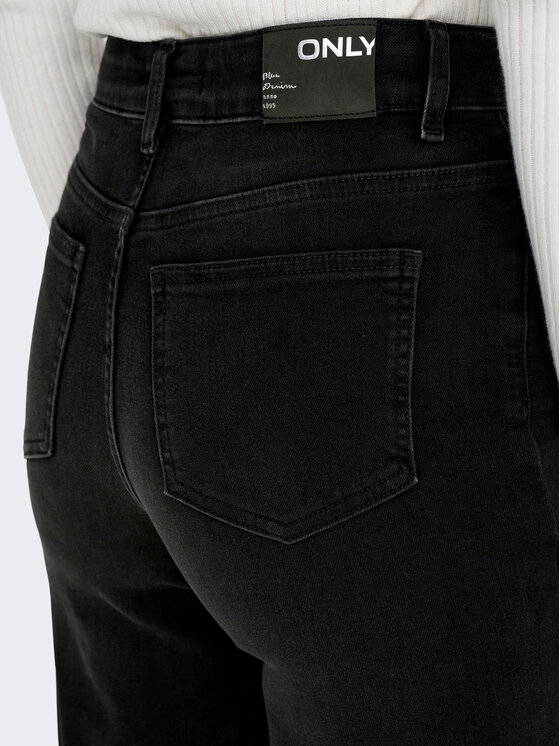 ONLY ONLY Τζιν 15299796 Μαύρο Wide Leg