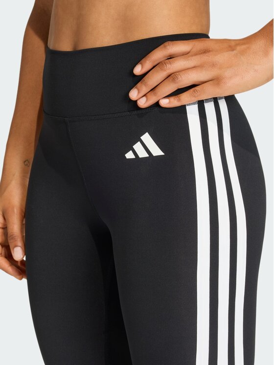 adidas adidas Legginsy Optime Essentials Workout 3-Stripes 3/4 Czarny Fitted Fit