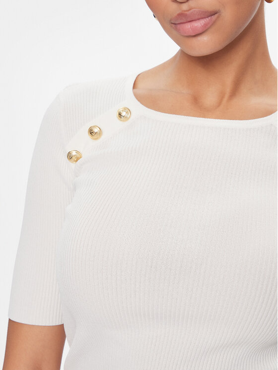 Luisa Spagnoli Luisa Spagnoli Bluzka Contralto 58230 Biały Slim Fit