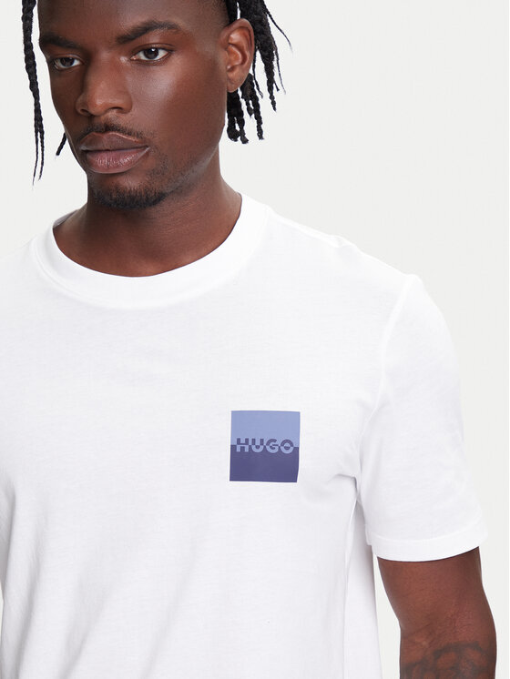 HUGO HUGO T-krekls Dapusi 50544458 Balts Regular Fit