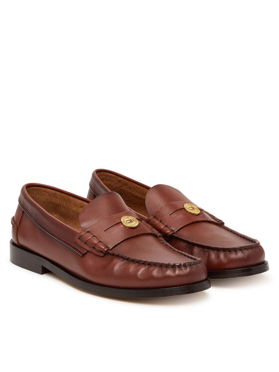 Tommy Hilfiger Tommy Hilfiger Мокасини Hilfiger Penny Loafer Smooth Lth FW0FW09249 Кафяв