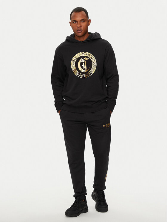 Just Cavalli Just Cavalli Μπλούζα 77OAIT01 Μαύρο Regular Fit
