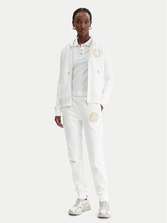 Versace Jeans Couture Versace Jeans Couture Dressipüksid 80HAAT02 CF01T Valge Regular Fit