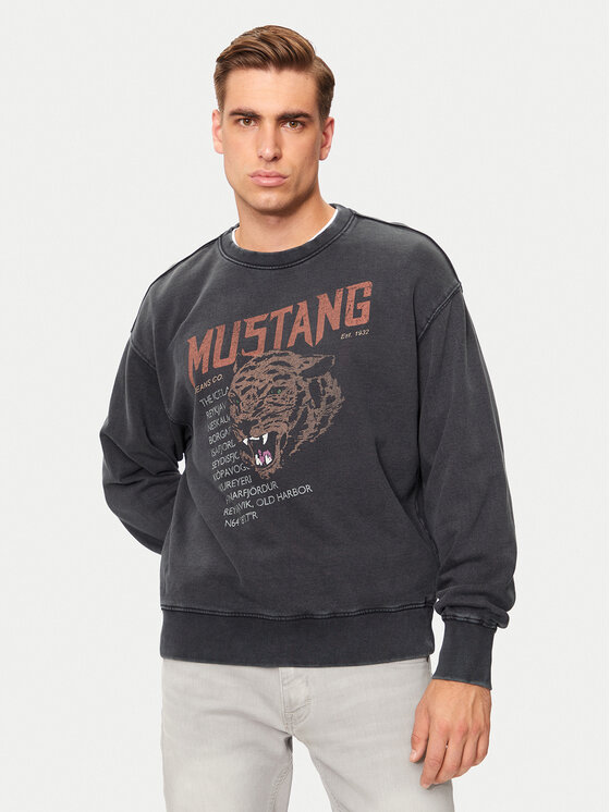 Mustang Mustang Μπλούζα Auburn 1015638 Μαύρο Oversize