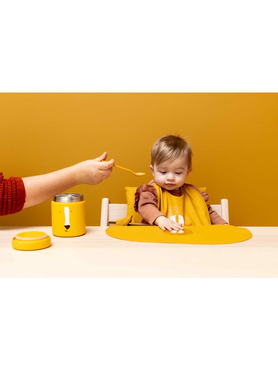 Trixie Baby Trixie Baby Komplet sztućców dziecięcych Silikonowe Łyżeczki 2 szt. - Lew Żółty