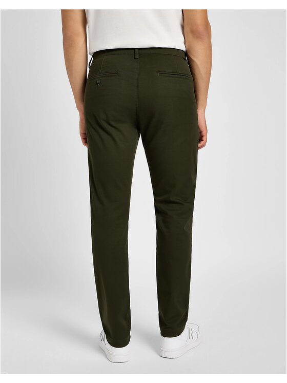 Lee Lee Chinosy SLIM CHINO Zielony Slim Fit