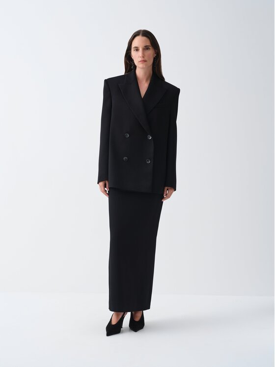 La Mania La Mania Marynarka SONA Czarny Basic Fit