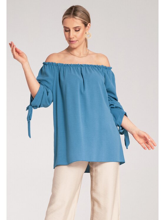 FIGL FIGL Blusa M1133 Blu Regular Fit