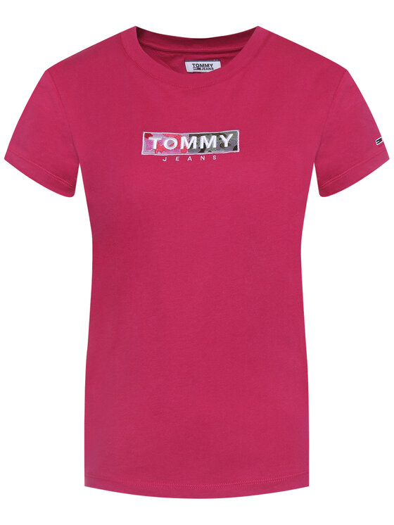 Tommy Jeans Tommy Jeans Marškinėliai Camo Square DW0DW08054 Rožinė Regular Fit