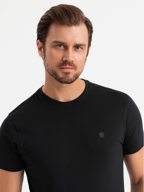 Ombre Ombre Komplet 2 t-shirtów Z101 Granatowy Slim Fit