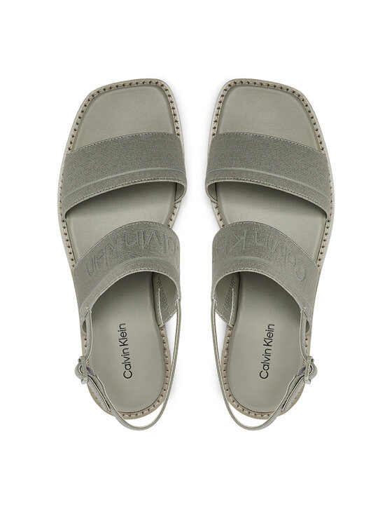 Calvin Klein Calvin Klein Sandały Flat Sandal He HW0HW01990 Szary