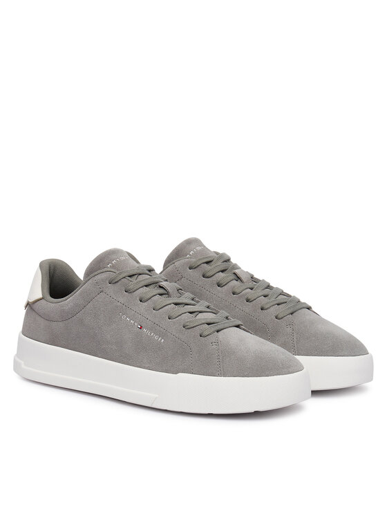 Tommy Hilfiger Tommy Hilfiger Sneakersy Th Court Core Suede FM0FM05716 Sivá
