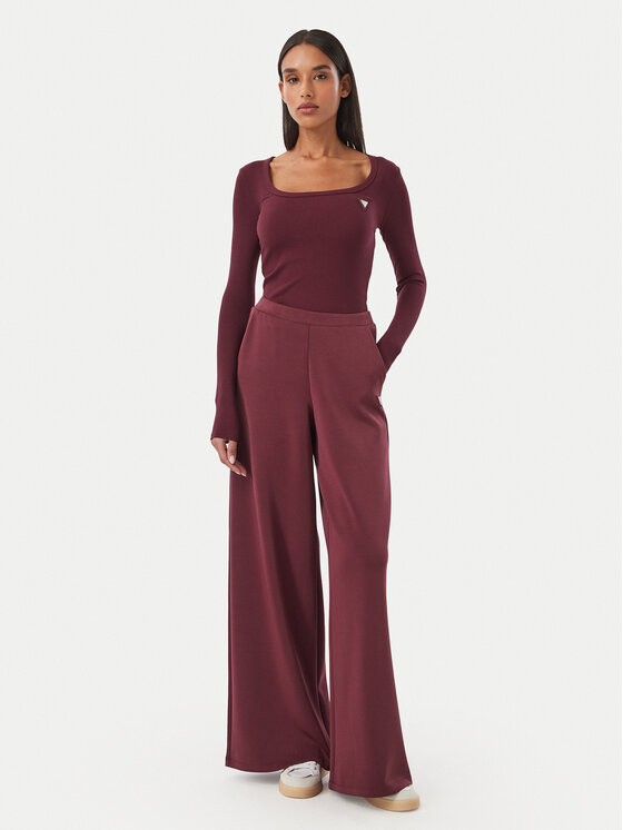 Guess Guess Särkpluus V4BP07 K8RT2 Bordoopunane Slim Fit
