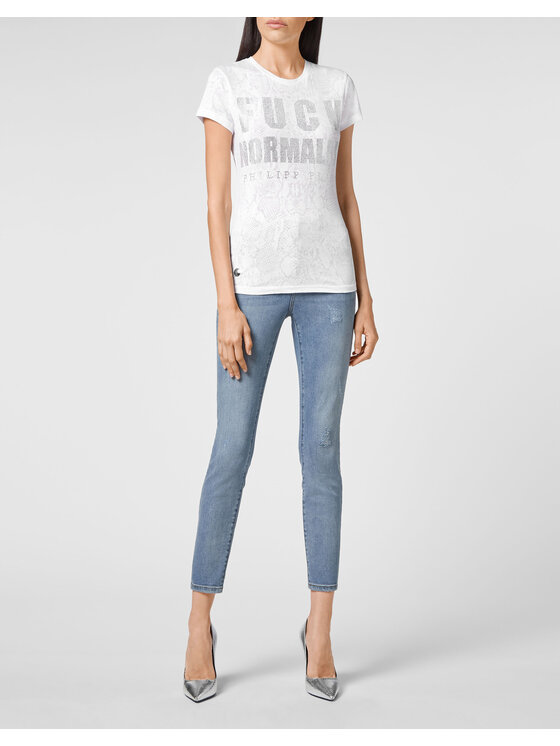 PHILIPP PLEIN PHILIPP PLEIN T-shirt 6829 Bianco Regular Fit
