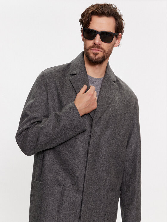Calvin Klein Calvin Klein Вълнено палто K10K111745 Сив Regular Fit
