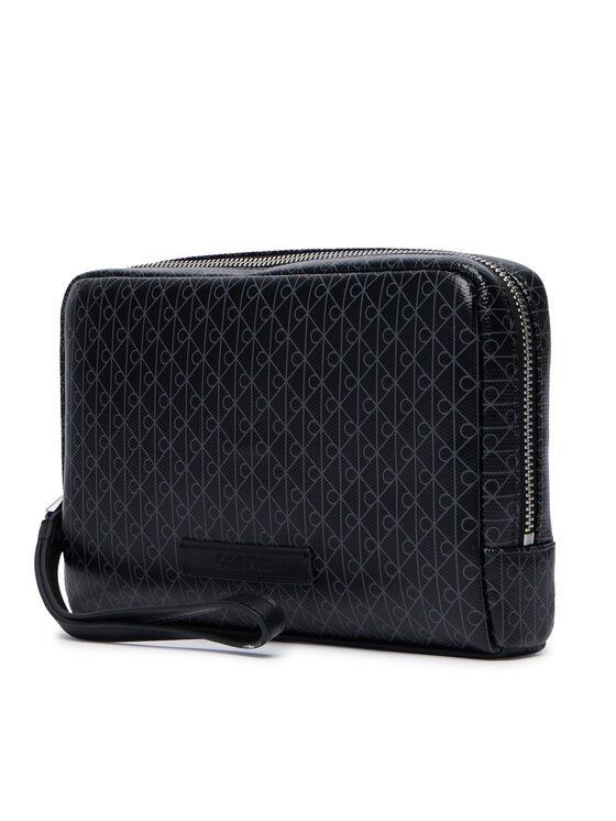 Calvin Klein Calvin Klein Несесер Emblem Aop Coated Pouch W/ Handl LV04D1240G Черен