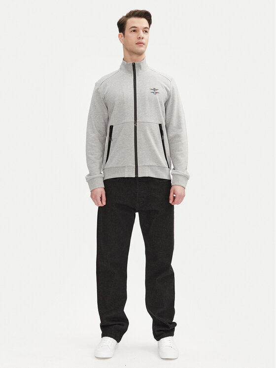 Aeronautica Militare Aeronautica Militare Majica dugih rukava 251FE1986F581 Siva Regular Fit