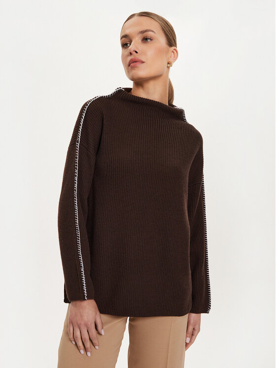 Női Sweater Max Mara Leisure, Méret: XL, Barna, Fanfara 2426366178600
