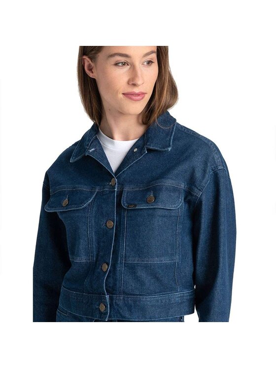 Lee Lee Kurtka jeansowa SEASONAL RIDER JACKET Niebieski Regular Fit