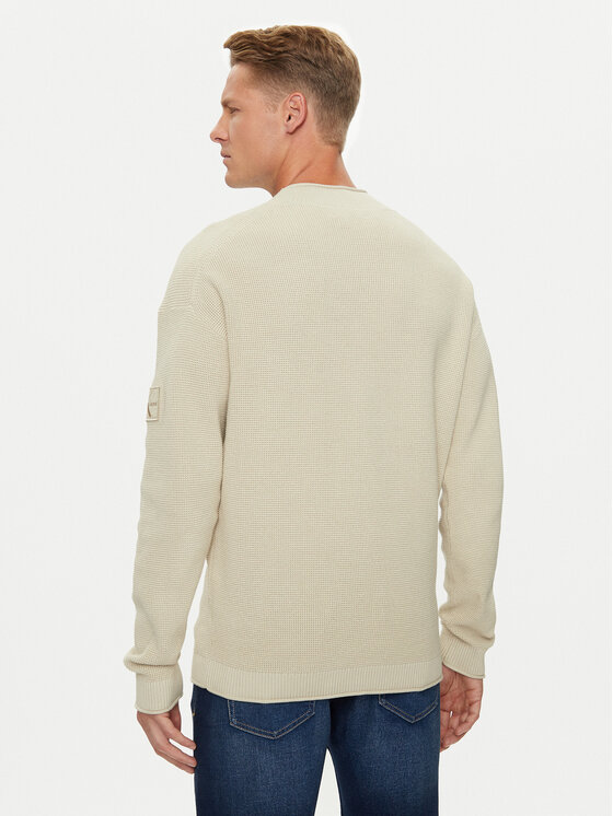 Calvin Klein Jeans Calvin Klein Jeans Sweter J30J323986 Beżowy Regular Fit