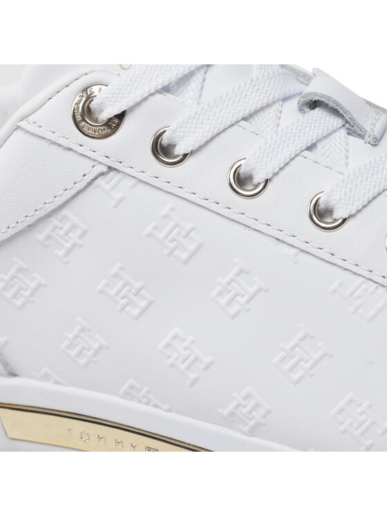 Tommy Hilfiger Tommy Hilfiger Снікерcи Embossed Monogram Sneaker FW0FW06735 Білий