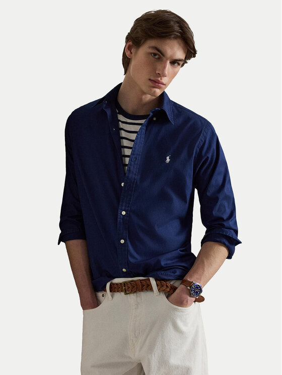 Polo Ralph Lauren Polo Ralph Lauren Риза 710B20512006 Тъмносин Custom Fit