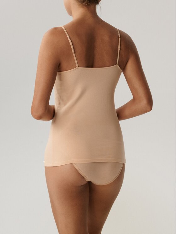 Atlantic Atlantic Top basic Beżowy Regular Fit