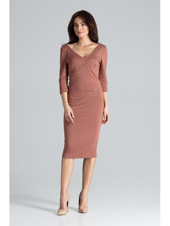 Lenitif Lenitif Vestito K476 Marrone Regular Fit