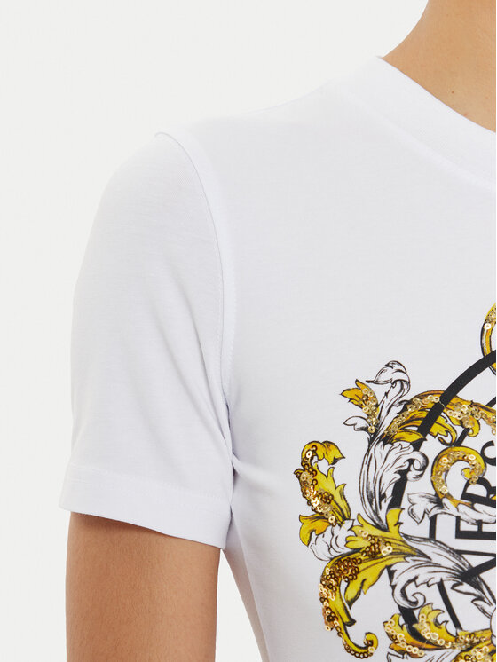 Versace Jeans Couture Versace Jeans Couture T-Shirt 78HAHC01 Biały Regular Fit