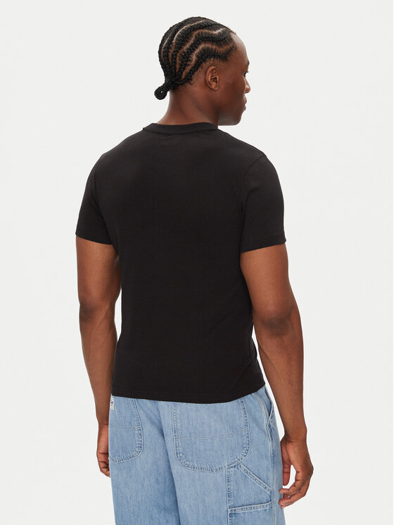 Kappa Kappa Tricou Logo Korpo Cafers 304J150 Negru Slim Fit