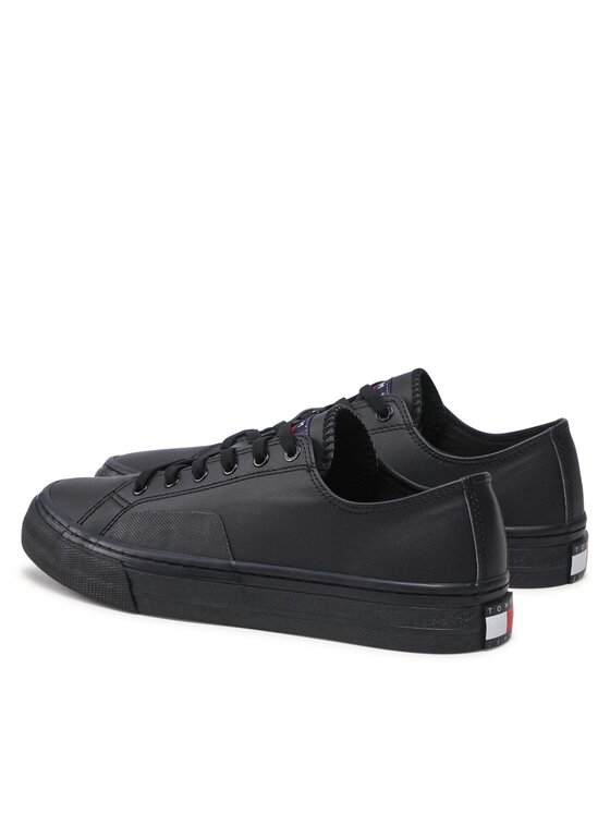 Tommy Jeans Tommy Jeans Гуменки Leather Vulc EM0EM01047 Черен