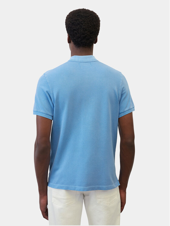Marc O'Polo Marc O'Polo Тениска с яка и копчета M22 2496 53190 Син Slim Fit